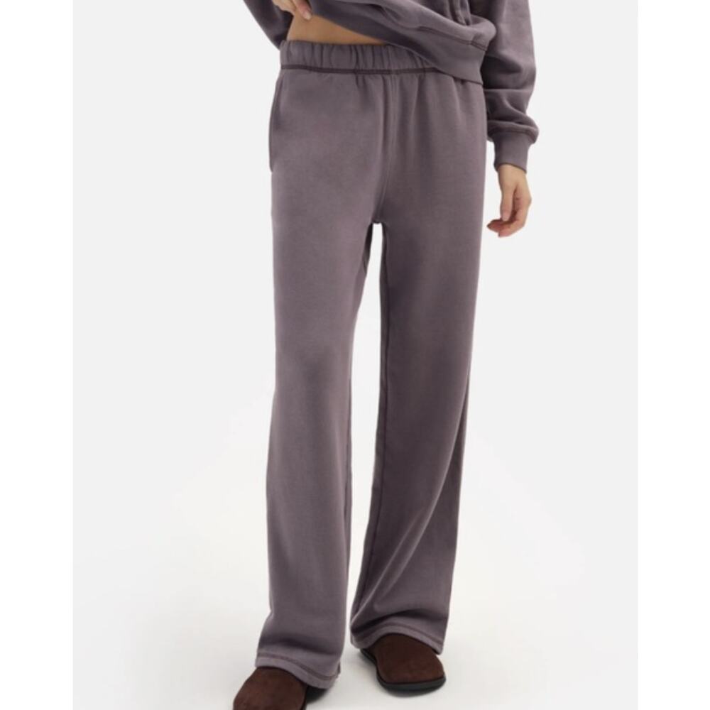 MATE the Label Organic Fleece Straight Leg Sweatpant Medium Purple Sweats FLAW